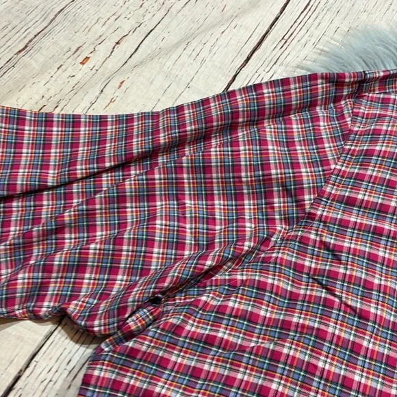 Ralph Lauren Pink Blue Check Classic Button Down Shirt sz 4XLT - Picture 4 of 10